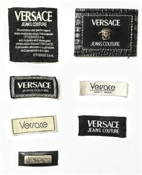 varian ds label tag 395 v0000 versace collection|vintage Versace tags.